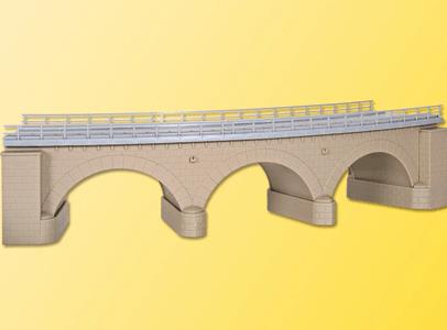 Kibri 39723 HO Single Track 45° Curved Stone Bridge Kit