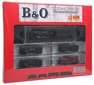 Micro-Trains 99301180 N Baltimore & Ohio Weathered Steam Freight Train Set
