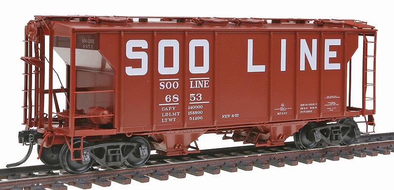 Kadee 8038 HO Scale SOO Line PS-2 2-Bay Covered Hopper #6853