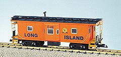 USA Trains R12074 G Long Island Railroad Bay Window Caboose (Metal Wheels)