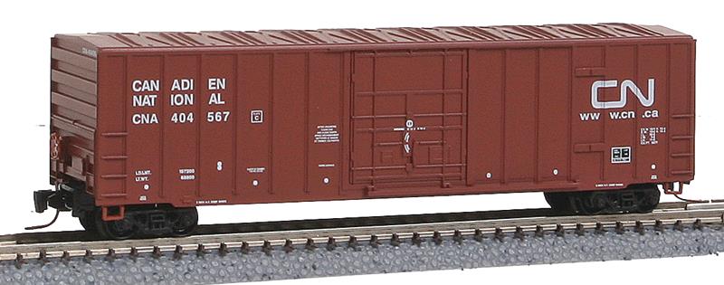 Micro-Trains 51100201 Z Canadian National 50' Rib-Side Plug-Door Boxcar #404567