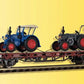 Kibri 26252 HO Flatcar w/2 Lanz Bulldog Tractor Load - Ready to Run