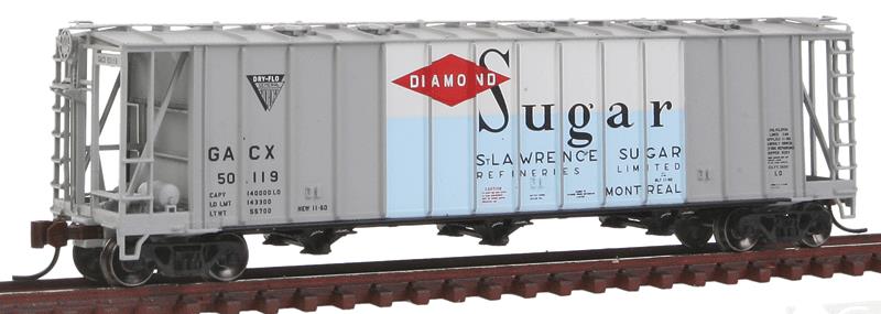 BLMA Models 16020 N Scale GATX Diamond Sugar Dry-Flo Covered Hopper #50119
