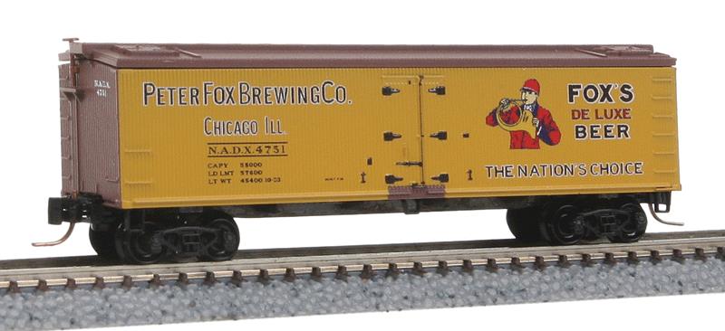 Micro-Trains 51800290 Z NADX Peter Fox Brewing Co. 40' Wood Reefer #4751
