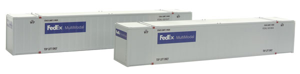 Con-Cor 0004-053035 N FedEx Monon 53' Rivet-Side Container #1 (Pack of 2)