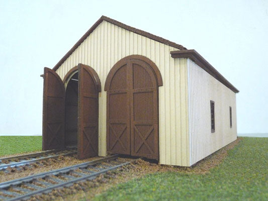 Branchline Trains 657 HO 2-Stall Wood Engine House - Laser-Art Kit