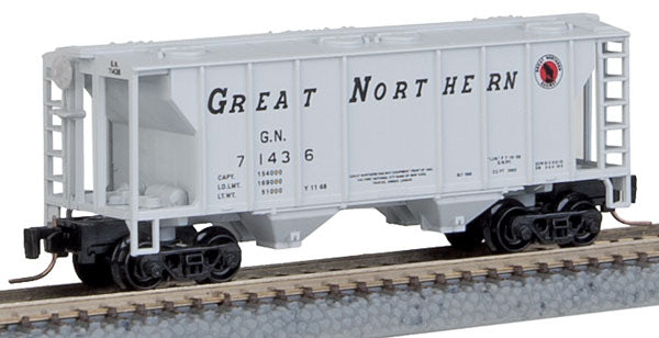 Micro-Trains 53100220 Z Great Northern PS-2 70-Ton 2-Bay Covered Hopper #71436