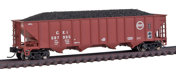 Trainworx Inc. 2403-08 N Scale C&EI 100-Ton Quad 4-Bay Hopper Car #587965 w Coal LN/Box