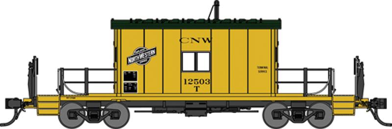 Bluford Shops 24070 N Scale C&NW Short Roof Transfer Caboose #12503