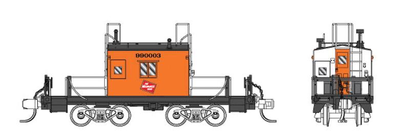 Fox Valley Models 91155 Milwaukee Road Transfer Caboose - Ready to Run #1