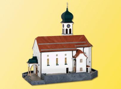 Kibri 405-37032 N Scale Church with Blue Turret