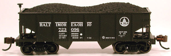 Bowser 37716 N Scale Baltimore & Ohio GLa Open Hopper w/ Coal Load #723096