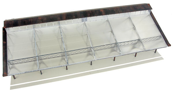 Walthers 933-2984 HO Scale Train Shed with Clear Roof Building Kit