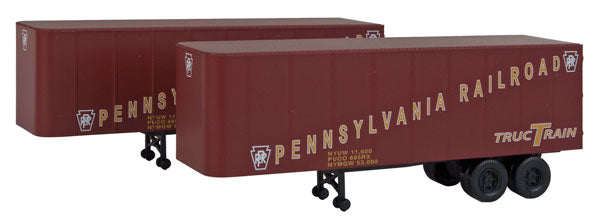 Walthers 949-2363 HO Scene Master 32' Trailer Pennsylvania Railroad (Pack of 2)