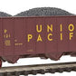 Micro-Trains 10800100 N UP 100-Ton 3-Bay Rib Side Open Hopper w/Load #18119