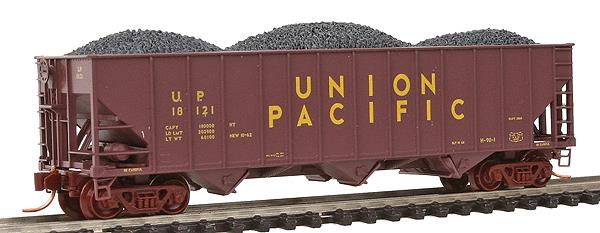 Micro-Trains 10800100 N UP 100-Ton 3-Bay Rib Side Open Hopper w/Load #18119