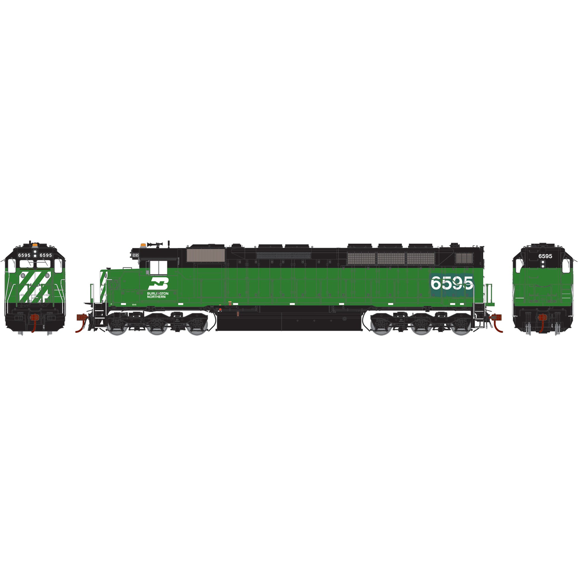 Athearn G63643 HO Scale BN SDP45 Locomotive w/DCC & Sound #6595