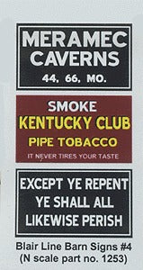 Blair Line 1253 N Barn Sign Decals Set #4