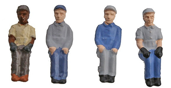 Broadway Limited 1006 HO Engineer & Fireman Figure Style A, B, C, D (Set of 4)