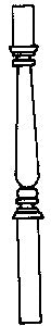 Campbell Scale Models 926 HO White Plastic Turned Porch Posts (Pack of 5)