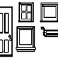 Durango Press 16 HO Caboose Parts Windows Doors & Steps