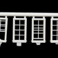 Micro Engineering 80-067 HO 25" x 50" 8 Pane Windows (Pack of 8)