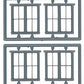 Tichy 8098 HO 63" x 69" Two 2/2 Double Hung Windows (Pack of 6)