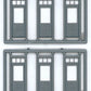 Tichy 8130 HO 36" W x 96" H Residential Door With Transom (Pack of 6)
