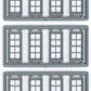 Tichy 8131 HO 27" x 64" 4/4 Double Hung Windows (Pack of 12)