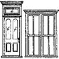 Grandt Line 5115 HO Scale Victorian Storefront Door & Window Set