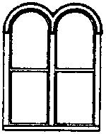 Grandt Line 5212 HO 4’6? x 6’3? Double Round-Top Double Hung Windows (Pack of 4)