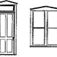 Grandt Line 5259 HO Windows Peaked Top Window/Door Set (Set of 2)