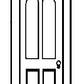 Grandt Line 5263 HO Residence Door with Arched Window Set
