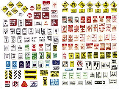 JL Innovative Design 202 HO Road Signs Uncommon Street & Parking (150)