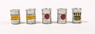 JL Innovative Design 412 Silver Industrial Barrels (Pack of 5)