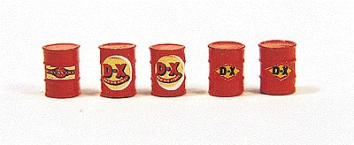 JL Innovative Design 812 HO Orange Gas Station Oil Barrels Series II (Pack of 5)