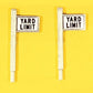 JL Innovative Design 848 HO Right of Way Signs Yard Limit (Set of 2)