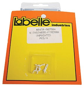 Labelle 7504 N Unpainted Steam-Era Engineer and Fireman Figures (Set of 4)