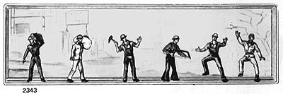Merten Z 2343 Z Construction Workers Figures (Set of 6)