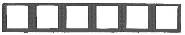 New England Rail Service 529-203 Car Window Sets (Plastic) Single Coach Windows