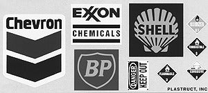 Plastruct 96052 HO Oil Company Decal Set (Pack of 2)
