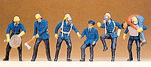Preiser 14206 HO Working Firemen Figures (Set of 6)