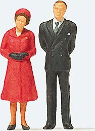 Preiser 28132 HO Queen Elizabeth and Prince Philip Figures (Set of 2)