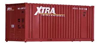 Walthers 933-1768 HO Scale Plastic 20'' Ribbed Container - Xtra International