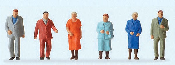 Preiser 14059 HO Standing Passers-By Figures (Set of 6)