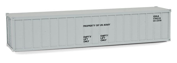 Micro-Trains 46100010 N Gray U.S. Army 40'''' Intermodal Cargo Container