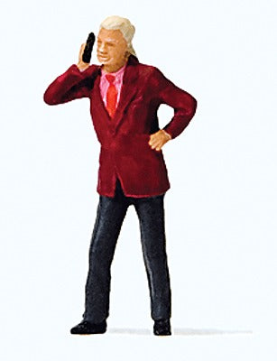 Preiser 28165 HO Man with Mobile Phone Figure