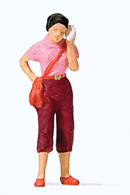 Preiser 28166 HO Woman with Mobile Phone Figure