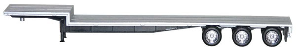 Herpa 005454 1:87 48' 3-Axle Drop-Deck Trailer - Assembled Silver