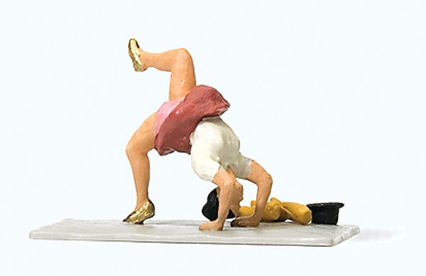 Preiser 29108 HO Performance Artist Going into Head Stand Figure